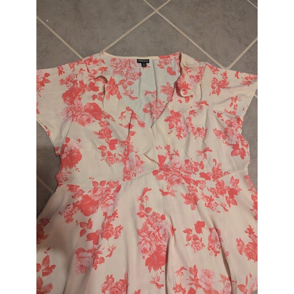 Torrid Georgette ruffle floral print top Plus SZ 1 - Picture 8 of 10